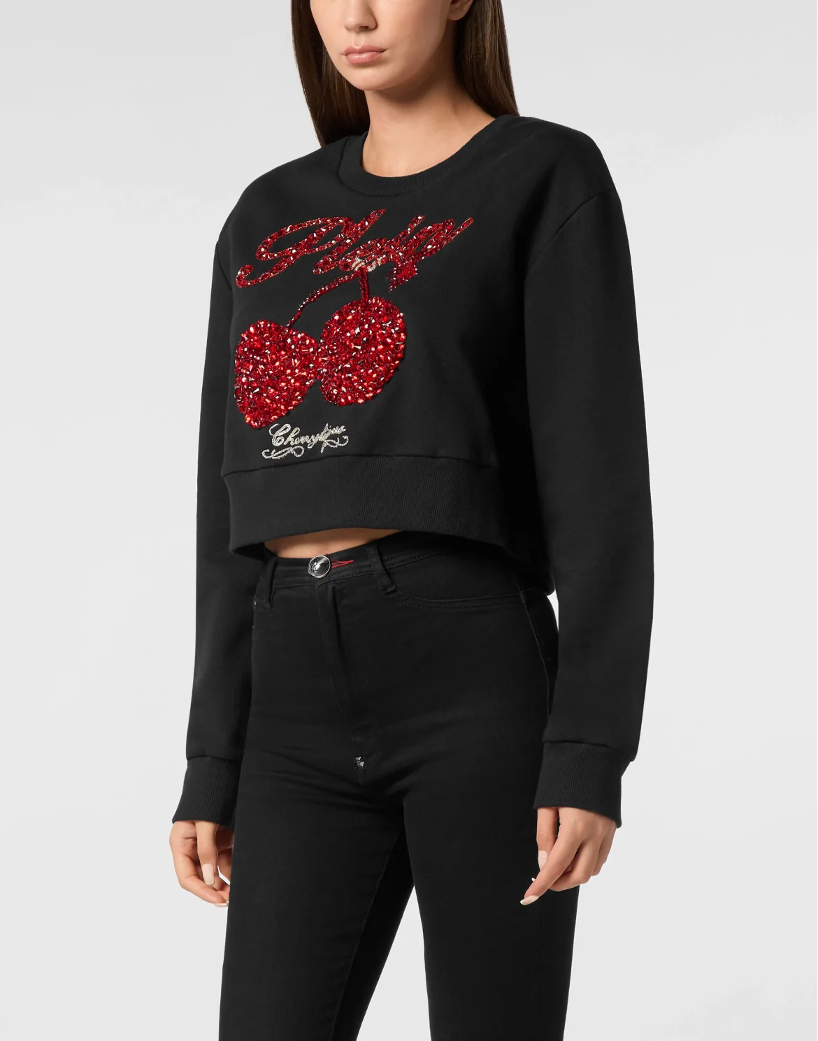 Sweatshirt LS Cherries, цвет: Черный