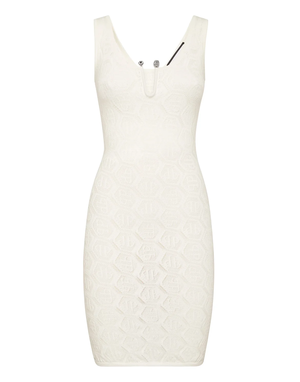 Viscose Mini Dress Monogram, цвет: Белый