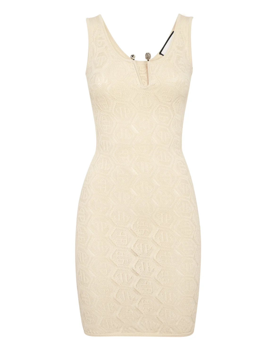 Viscose Mini Dress Monogram, цвет: Бежевый
