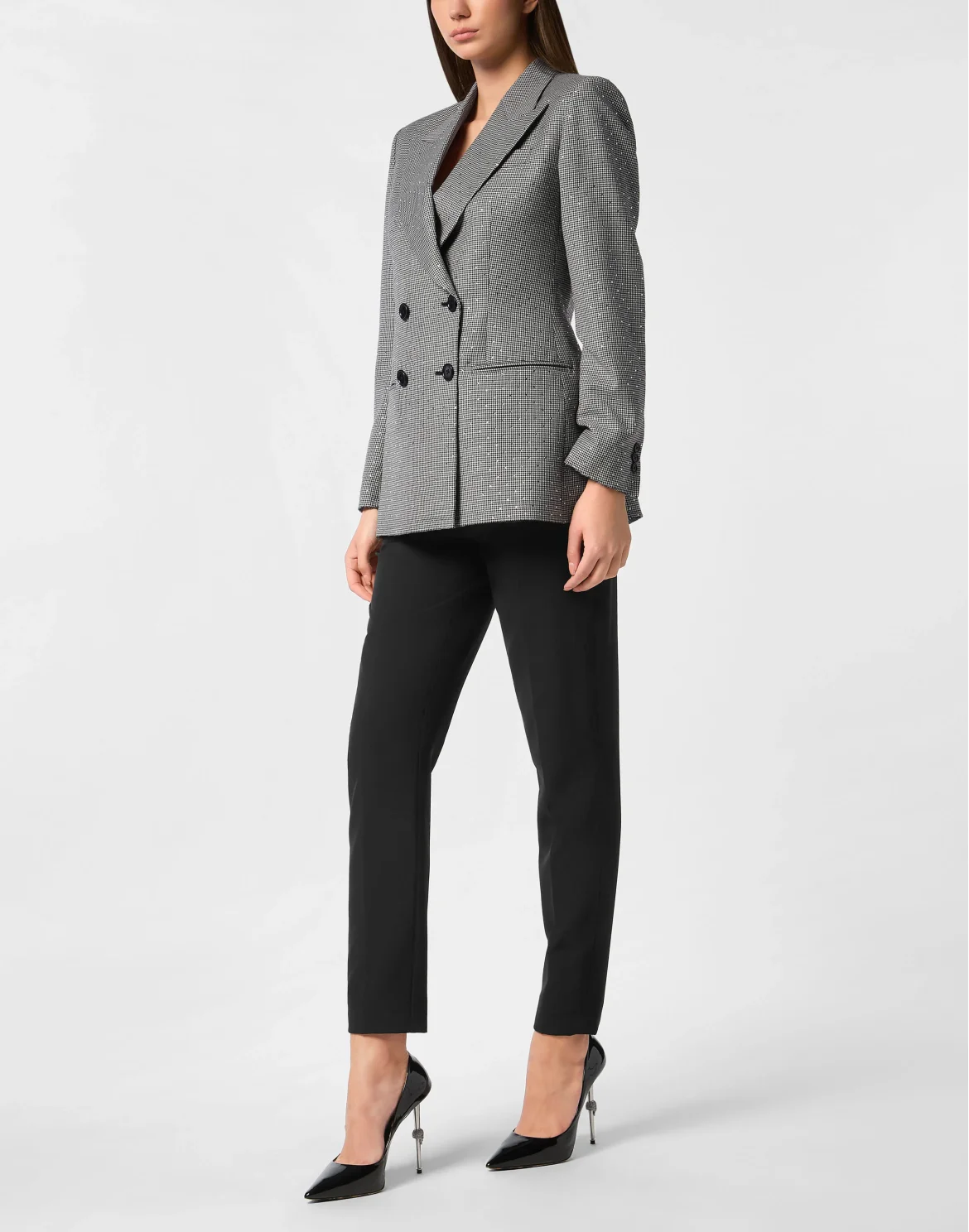 Blazer Regular Gold Fit Pied de Poule, цвет: Черный