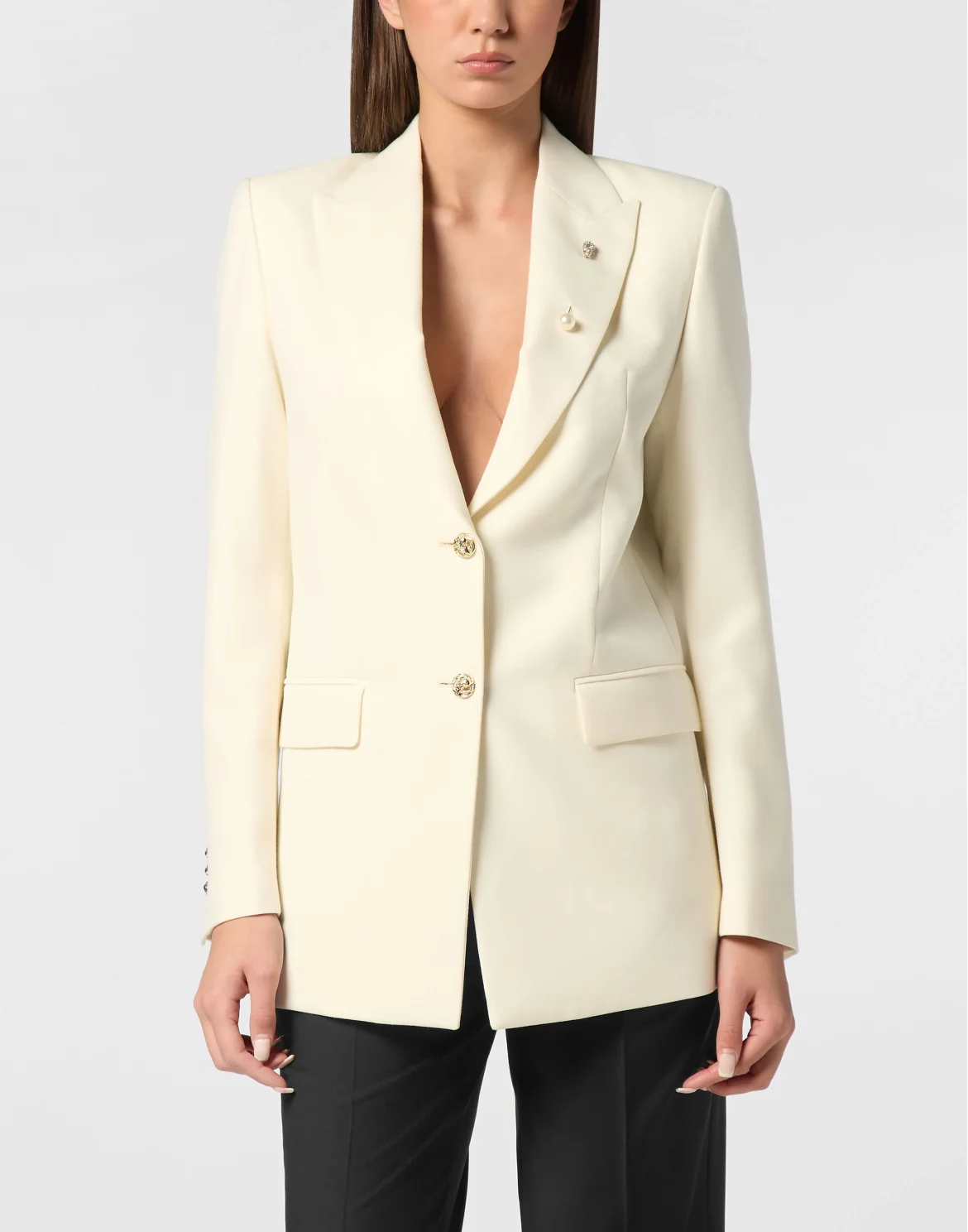 Racing Blazer Boyfriend Fit, цвет: Белый