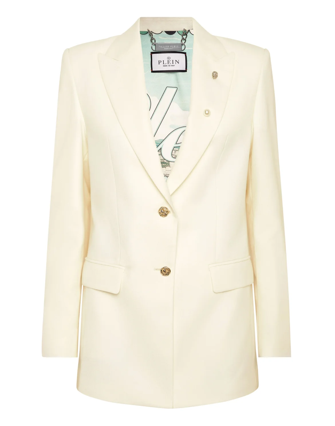Racing Blazer Boyfriend Fit, цвет: Белый