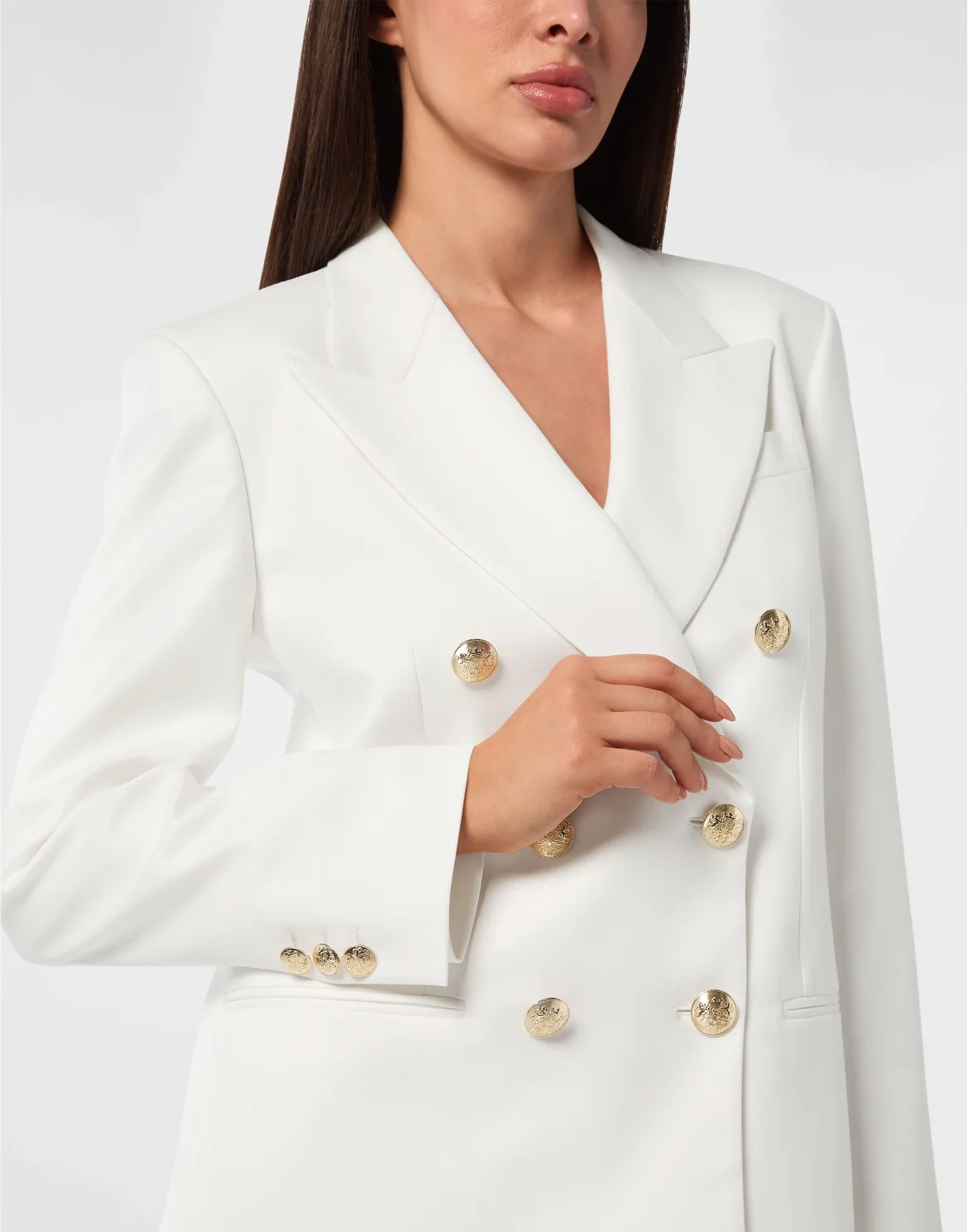 Double Breast Blazer, цвет: Белый