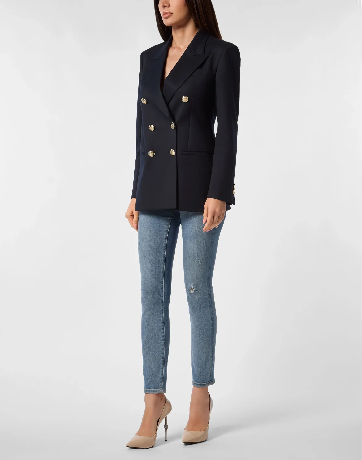 Double Breast Blazer, цвет: Синий