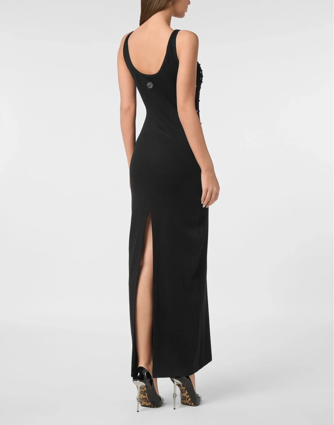 Jersey Rib Long Dress Stones, цвет: Черный