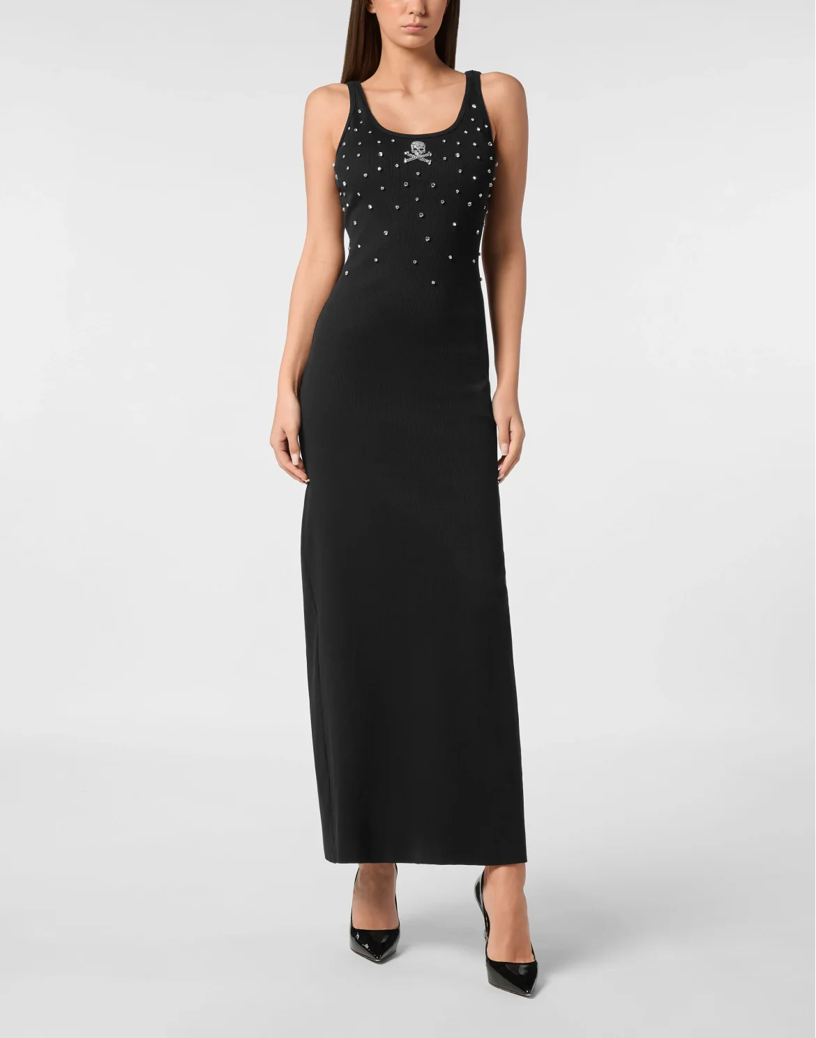 Jersey Rib Long Dress Stones, цвет: Черный