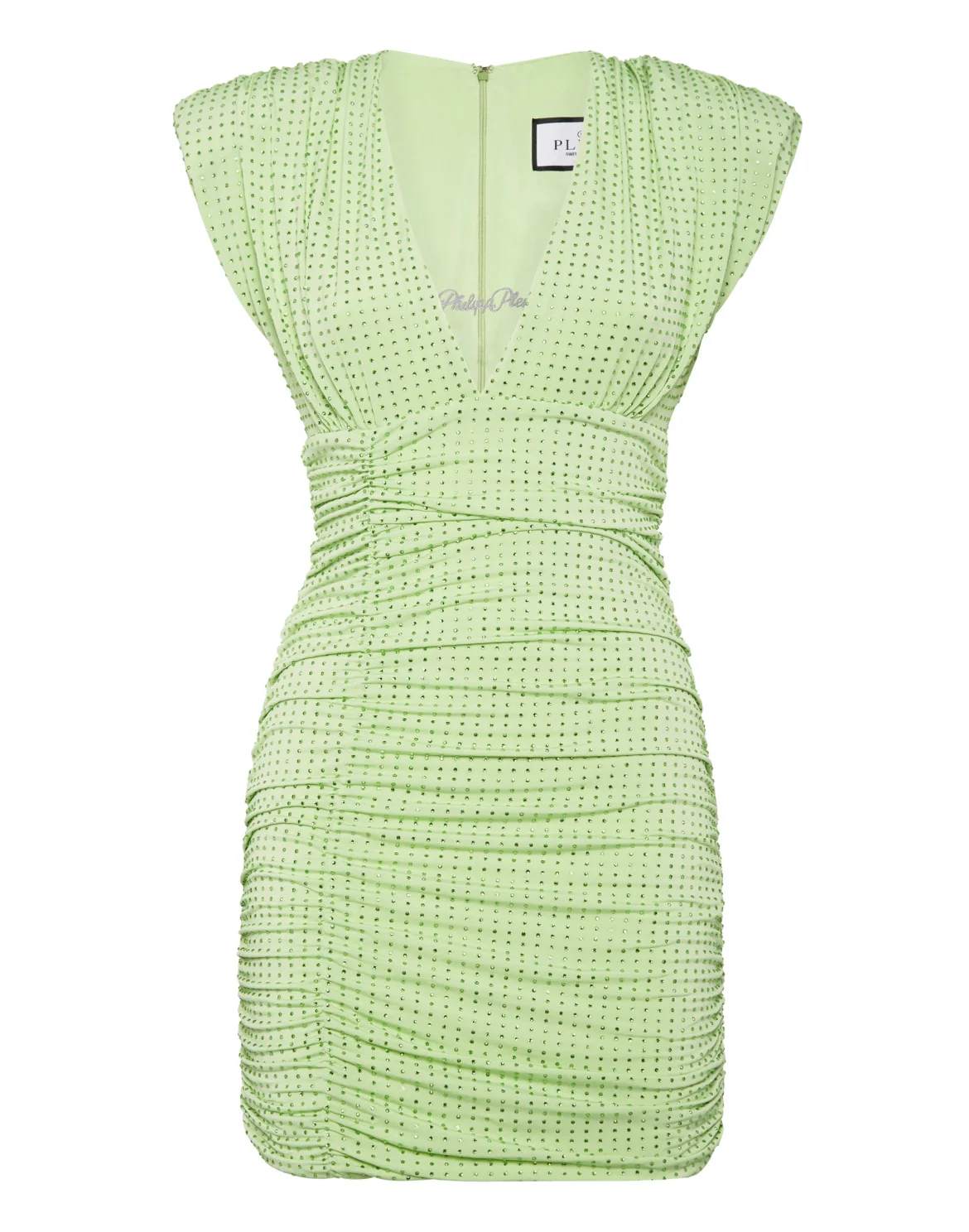 Jersey Mini Dress Strass Signature, цвет: Зеленый