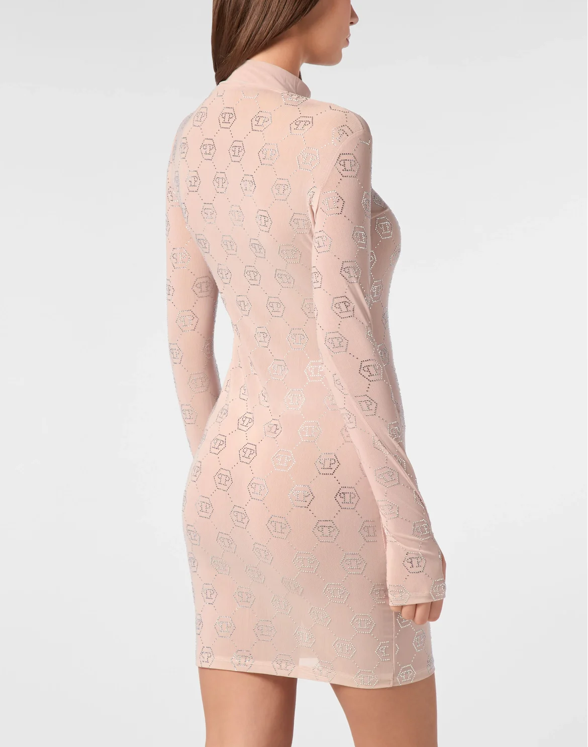 Shirt Dress Monogram Strass, цвет: Розовый