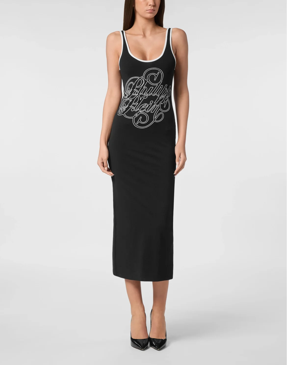 Tanktop Long Dress Signature, цвет: Черный