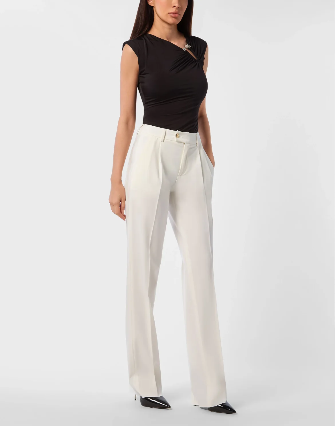 Straight Office Trousers, цвет: Белый