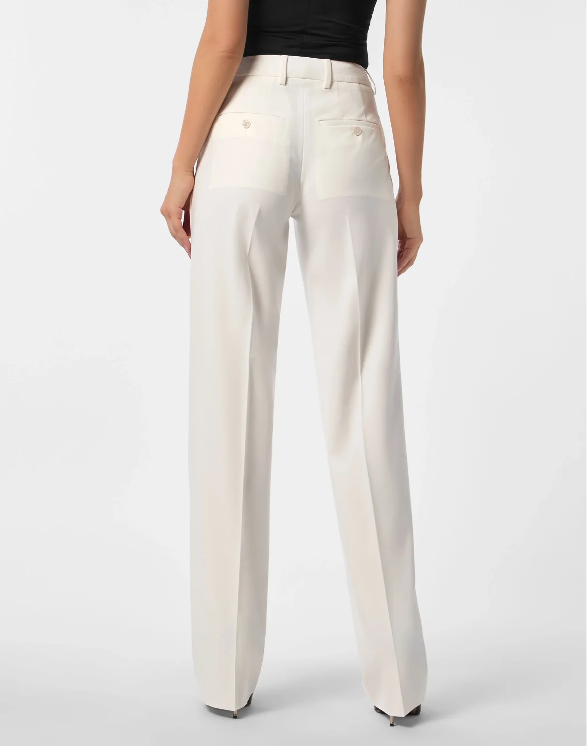 Straight Office Trousers, цвет: Белый