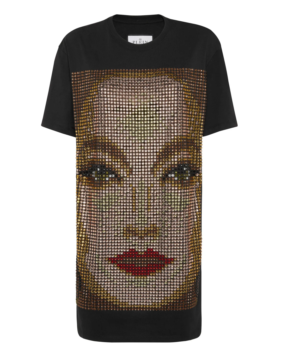 T-shirt Short Dresses Face, цвет: Черный