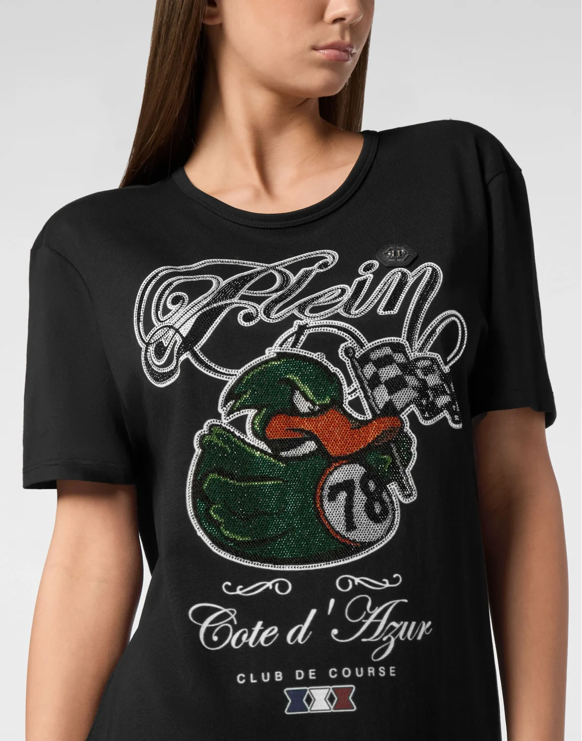 T-shirt Short Dresses Duck Strass, цвет: Черный