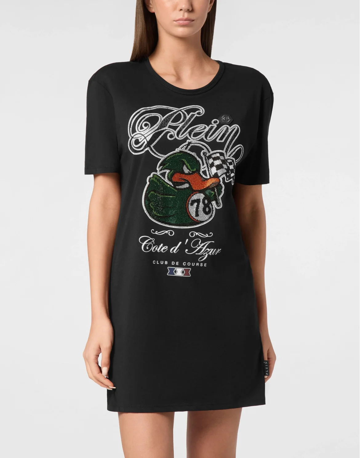 T-shirt Short Dresses Duck Strass, цвет: Черный