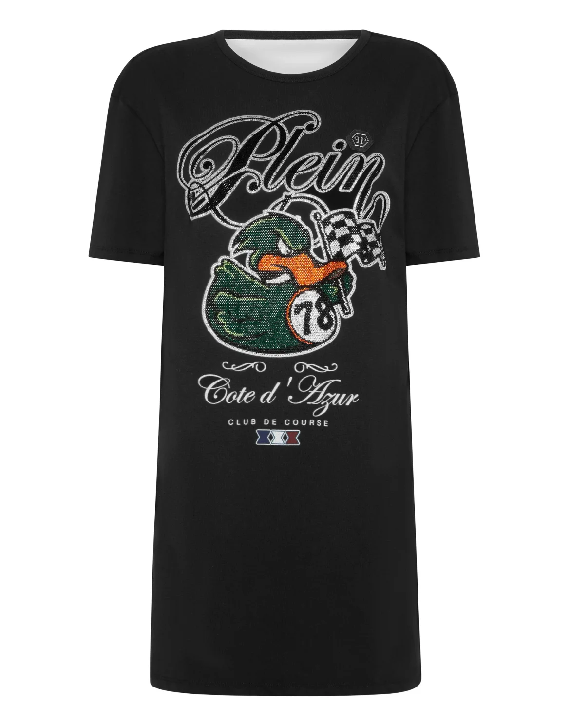 T-shirt Short Dresses Duck Strass, цвет: Черный