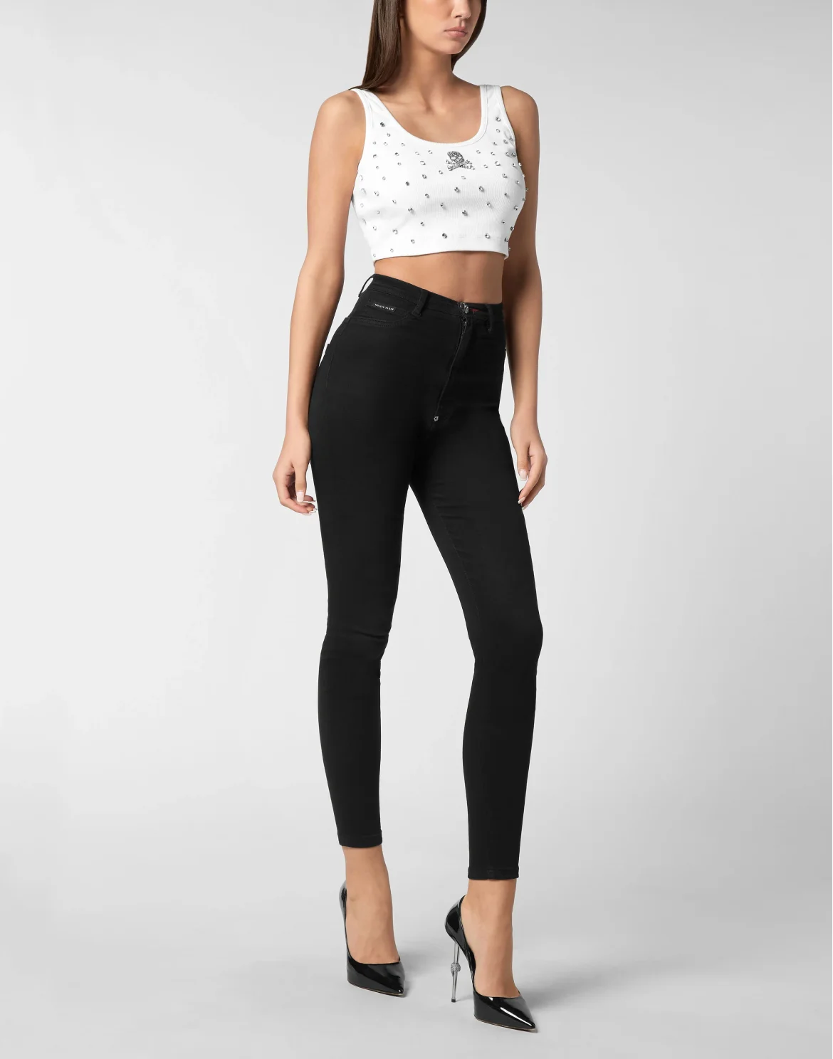 Jersey Rib Cropped Top Stones, цвет: Белый