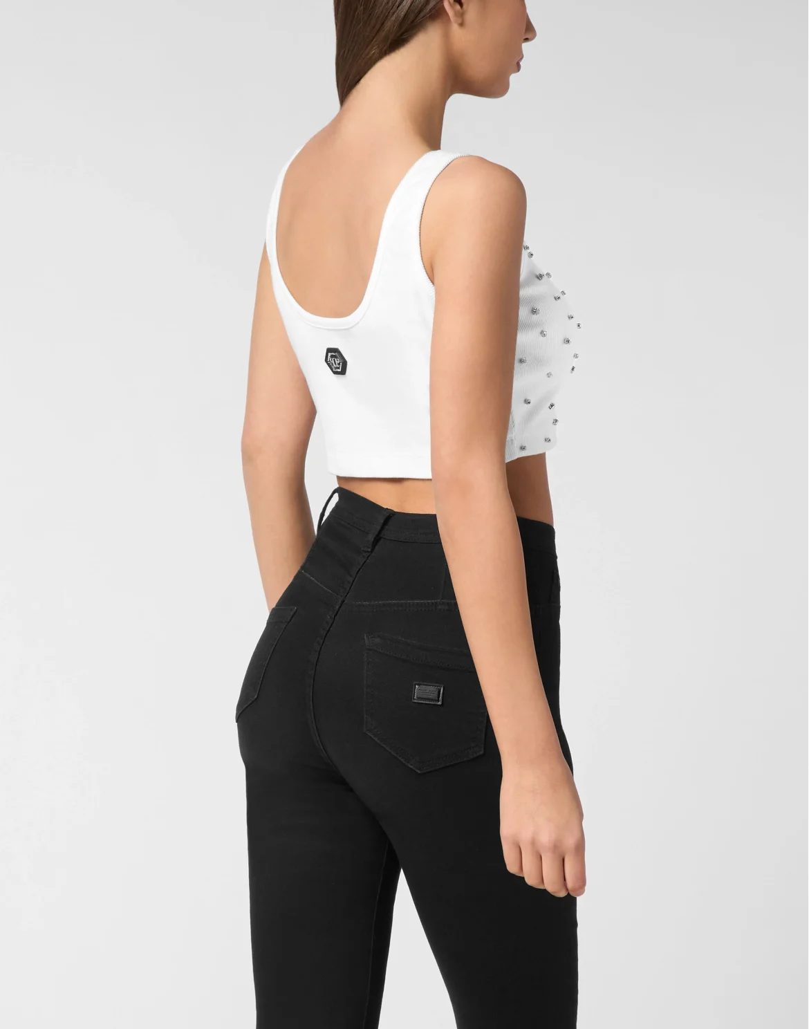 Jersey Rib Cropped Top Stones, цвет: Белый