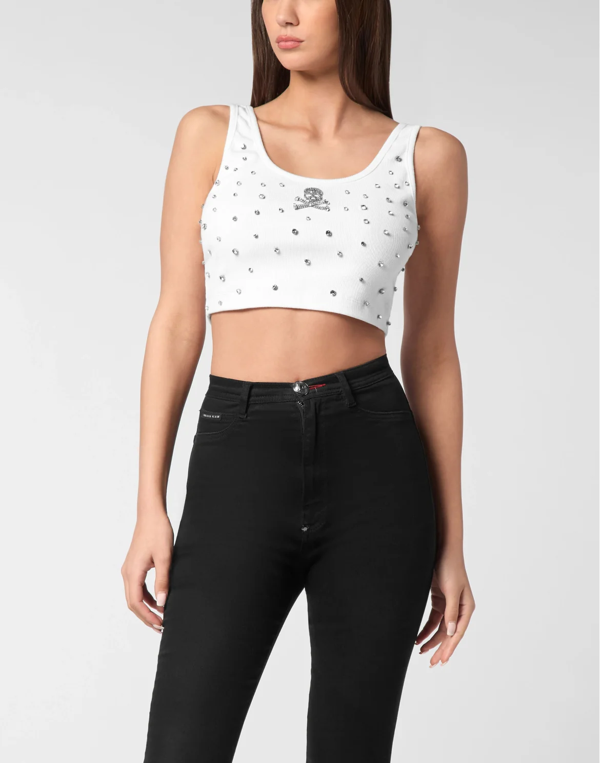 Jersey Rib Cropped Top Stones, цвет: Белый