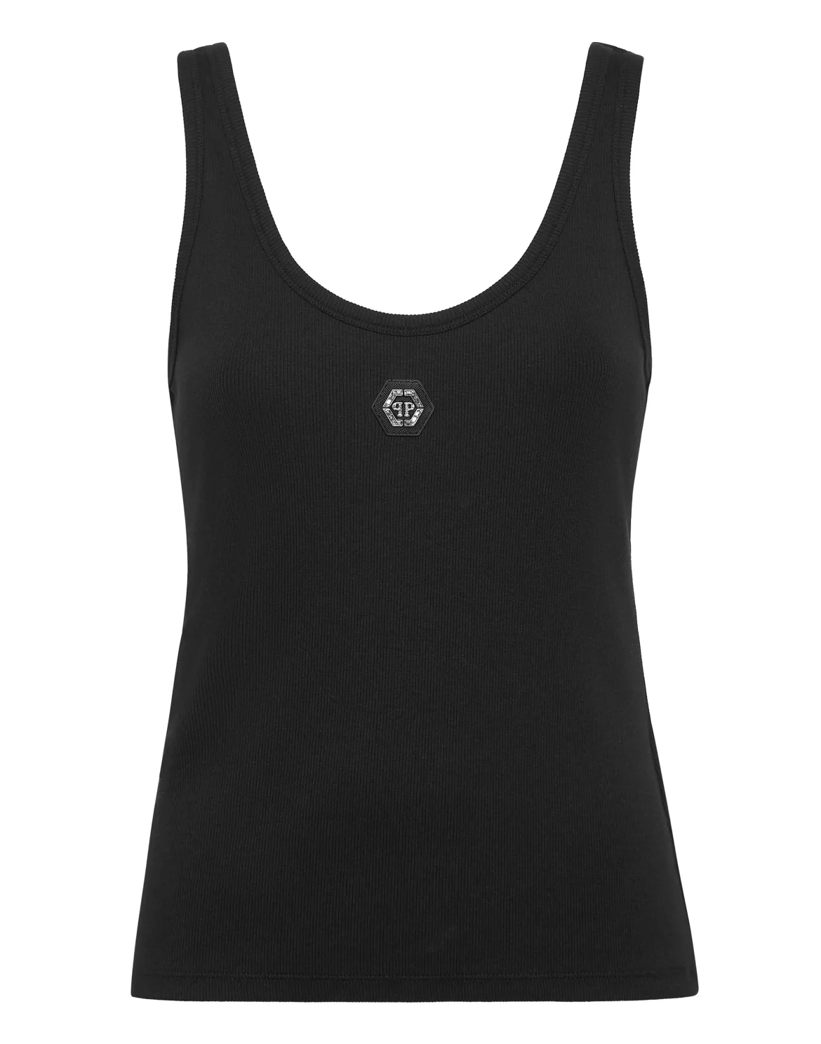 Jersey Rib Tank Top, цвет: Черный