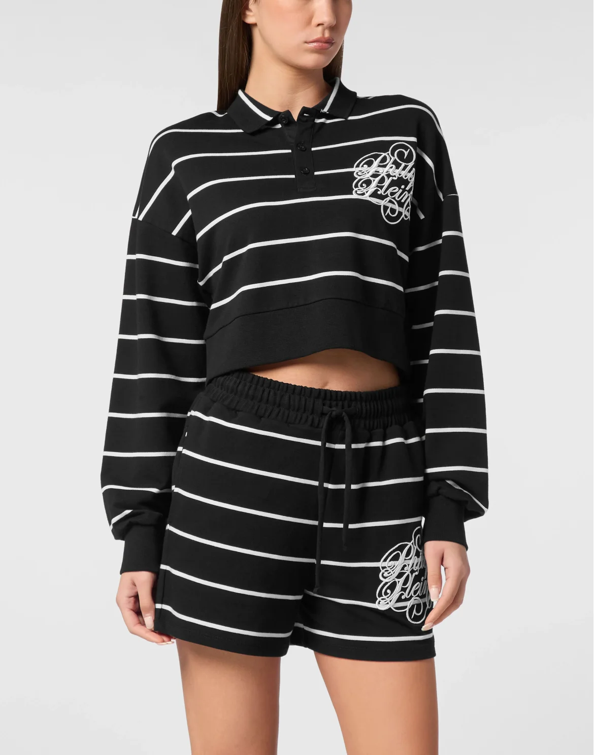 Polo shirt LS Lines, цвет: Черный