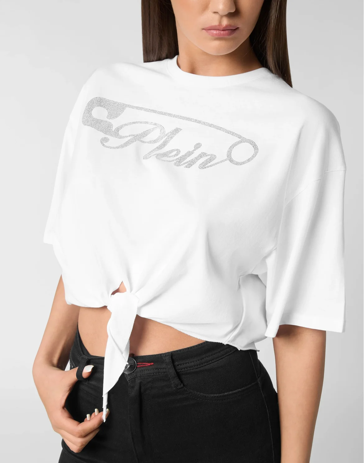 T-shirt Round Neck SS Crop, цвет: Белый