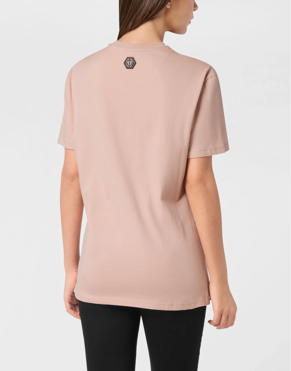 T-Shirt Sexy Pure Fit Vintage Racing Strass, цвет: Розовый