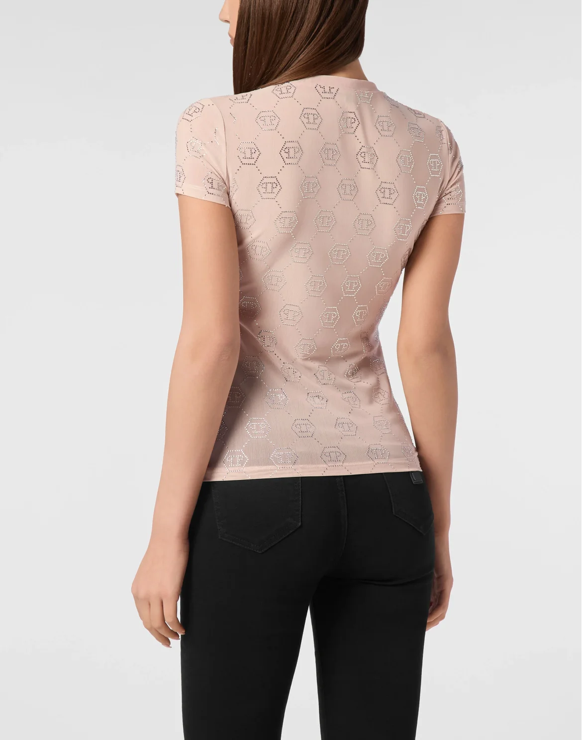 T-Shirt Sexy Pure Monogram Strass, цвет: Розовый