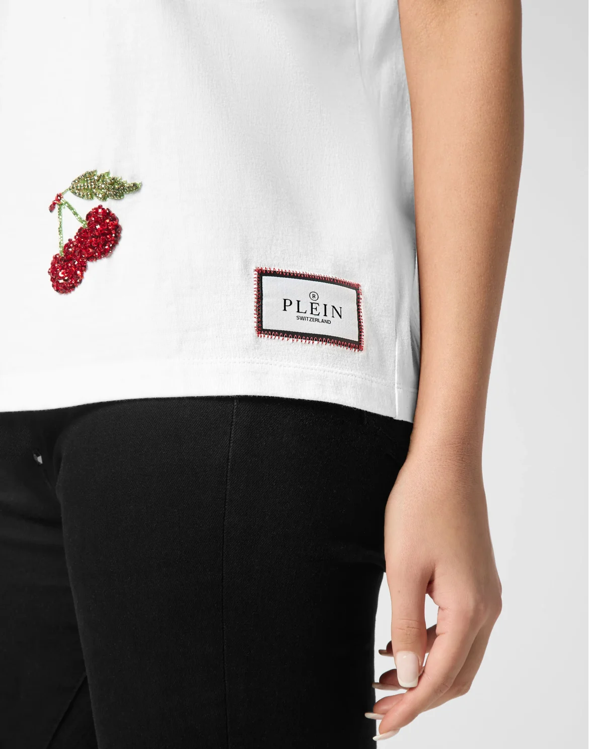 T-Shirt Man Fit Rib Cherries, цвет: Белый