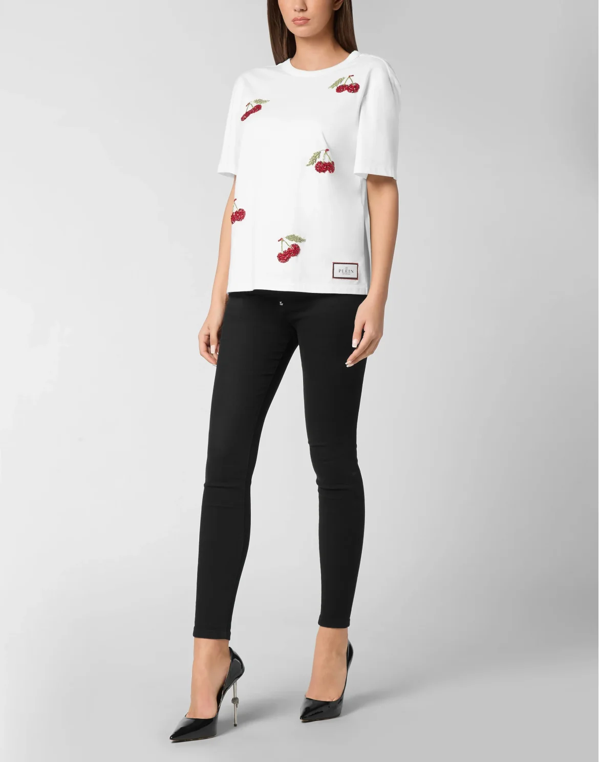 T-Shirt Man Fit Rib Cherries, цвет: Белый