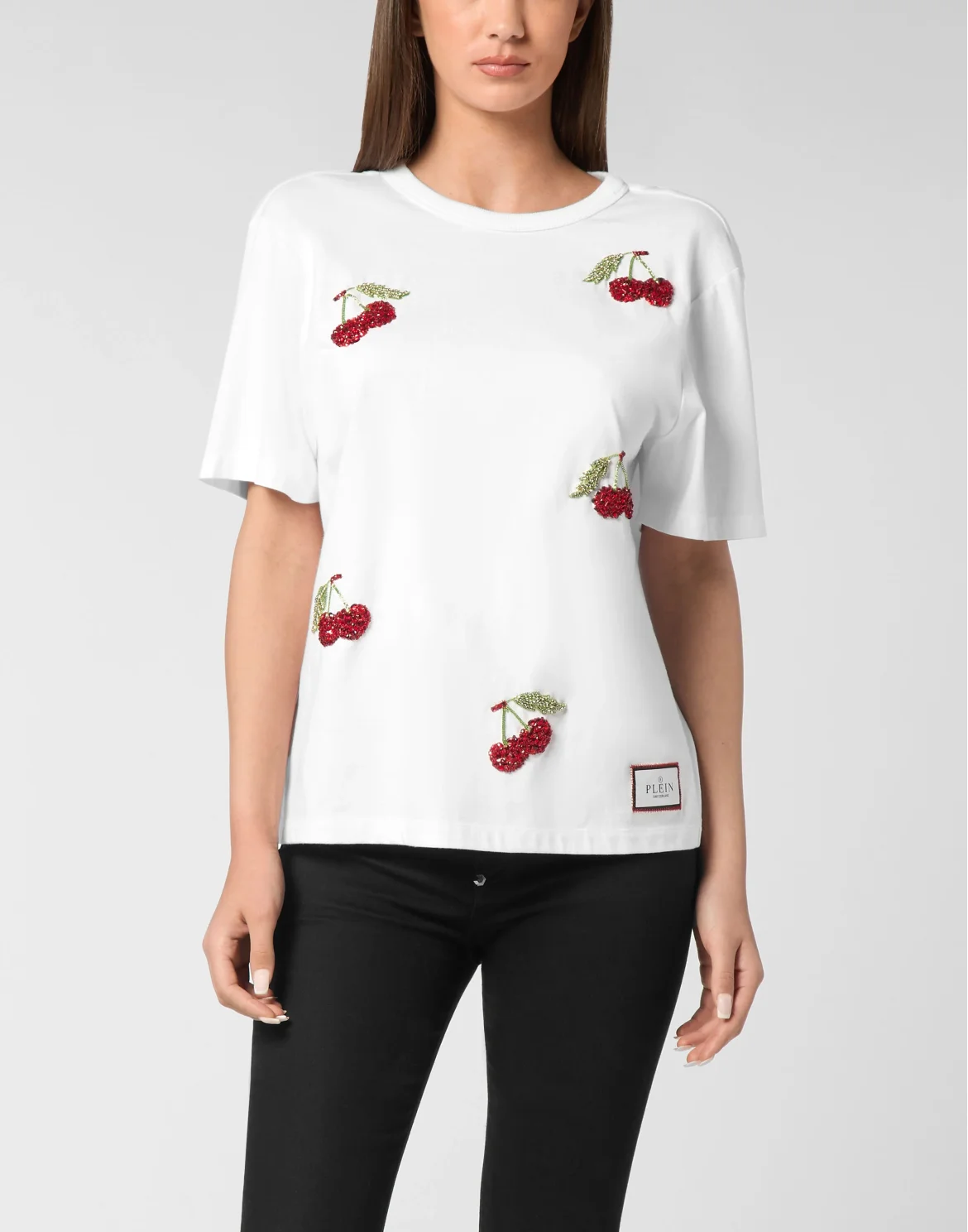T-Shirt Man Fit Rib Cherries, цвет: Белый