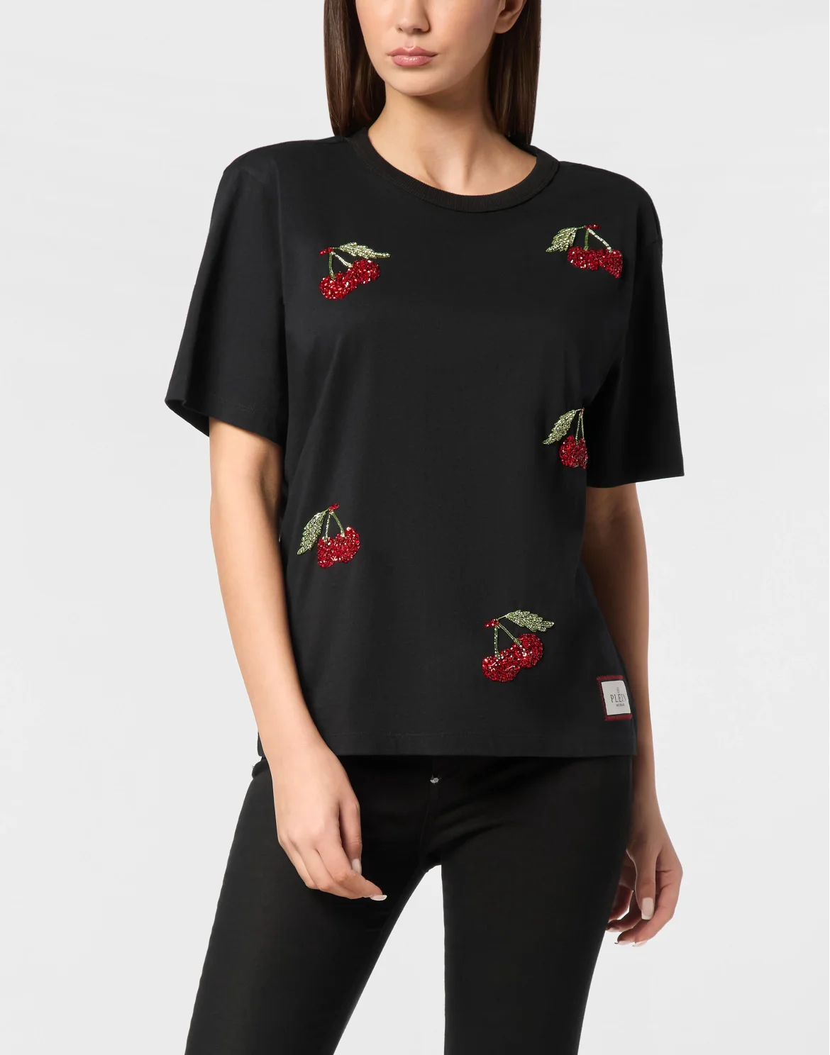 T-Shirt Man Fit Rib Cherries, цвет: Черный