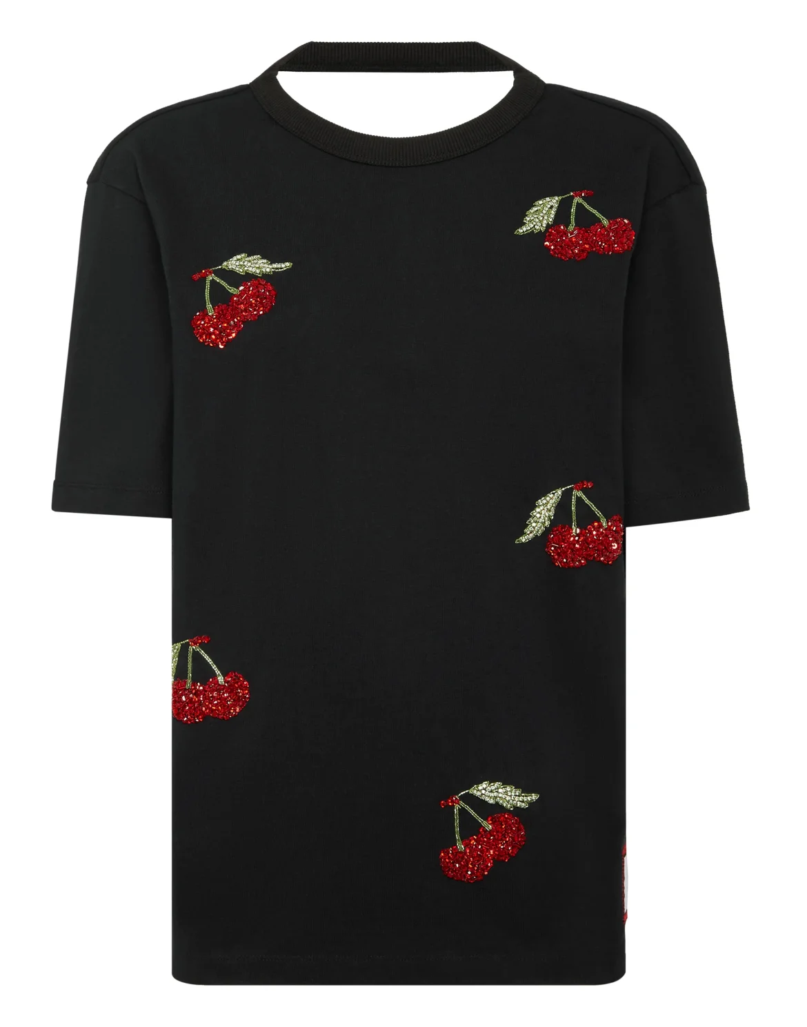 T-Shirt Man Fit Rib Cherries, цвет: Черный