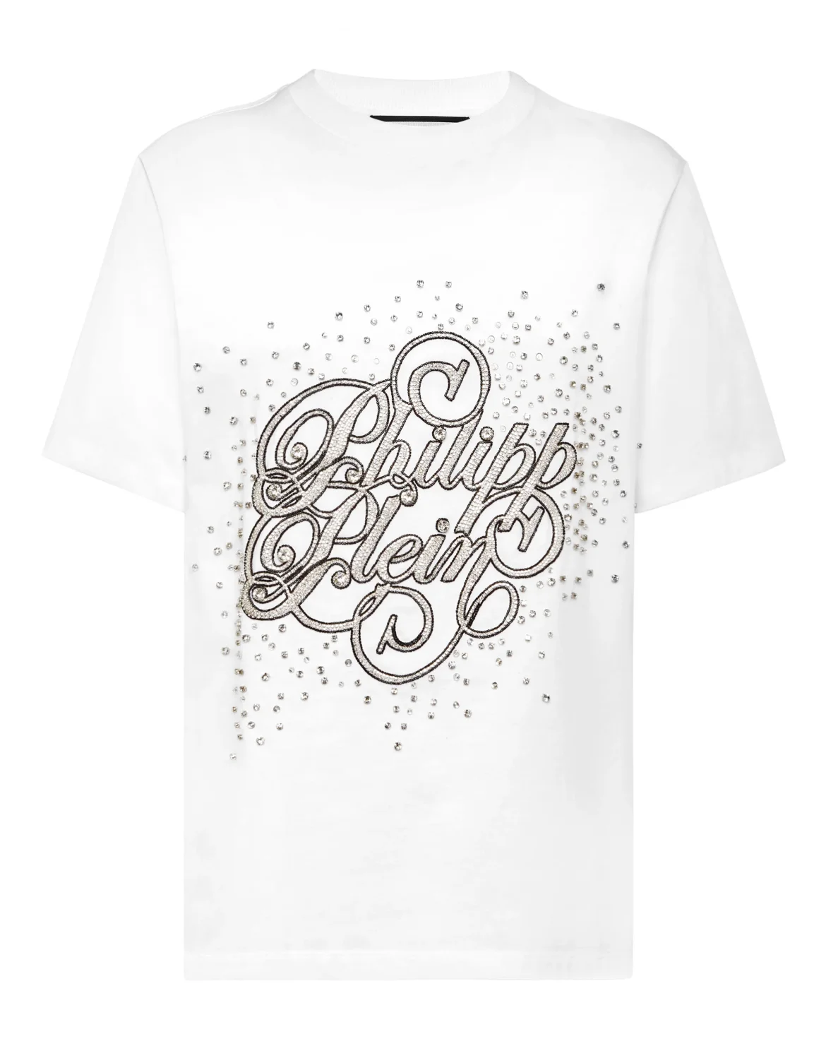 T-Shirt Man Fit Crystal Strass, цвет: Белый