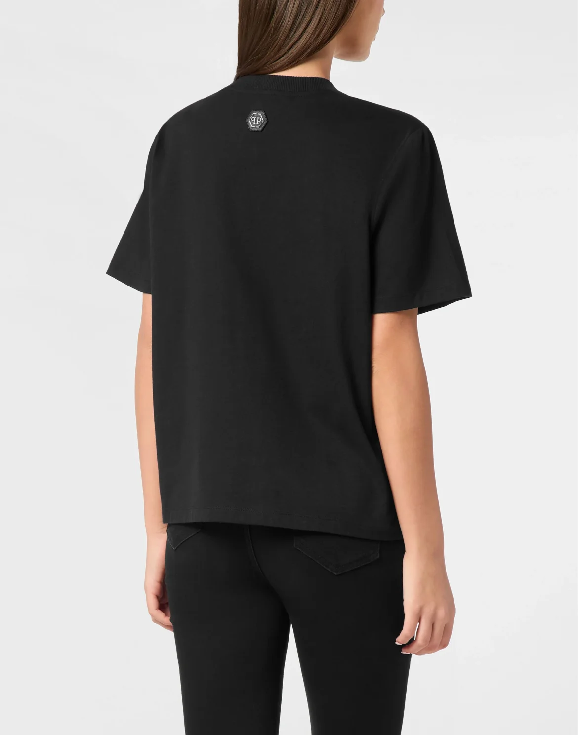 T-Shirt Man Fit Crystal Strass, цвет: Черный