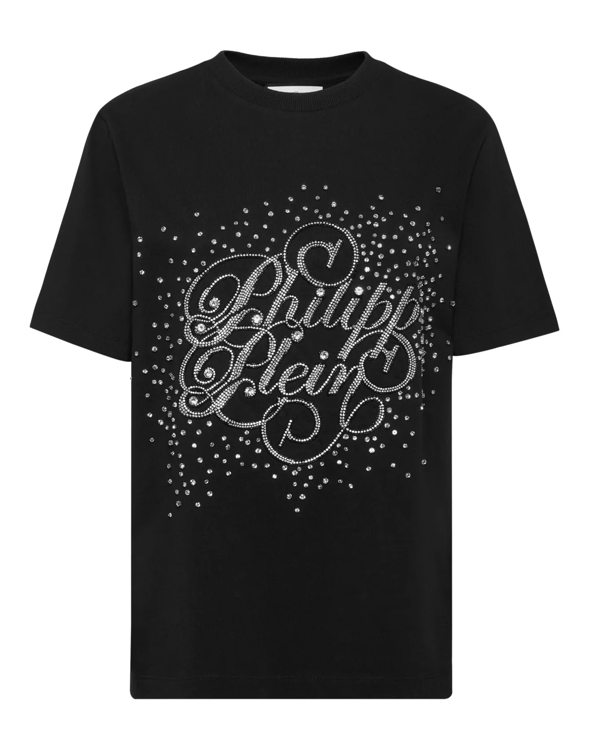 T-Shirt Man Fit Crystal Strass, цвет: Черный