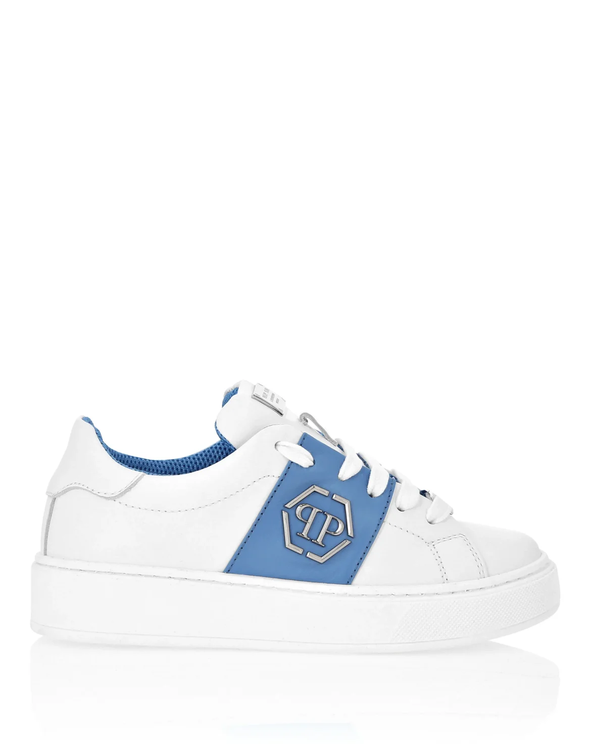 Leather Lo-Top Sneakers Hexagon, цвет: Белый