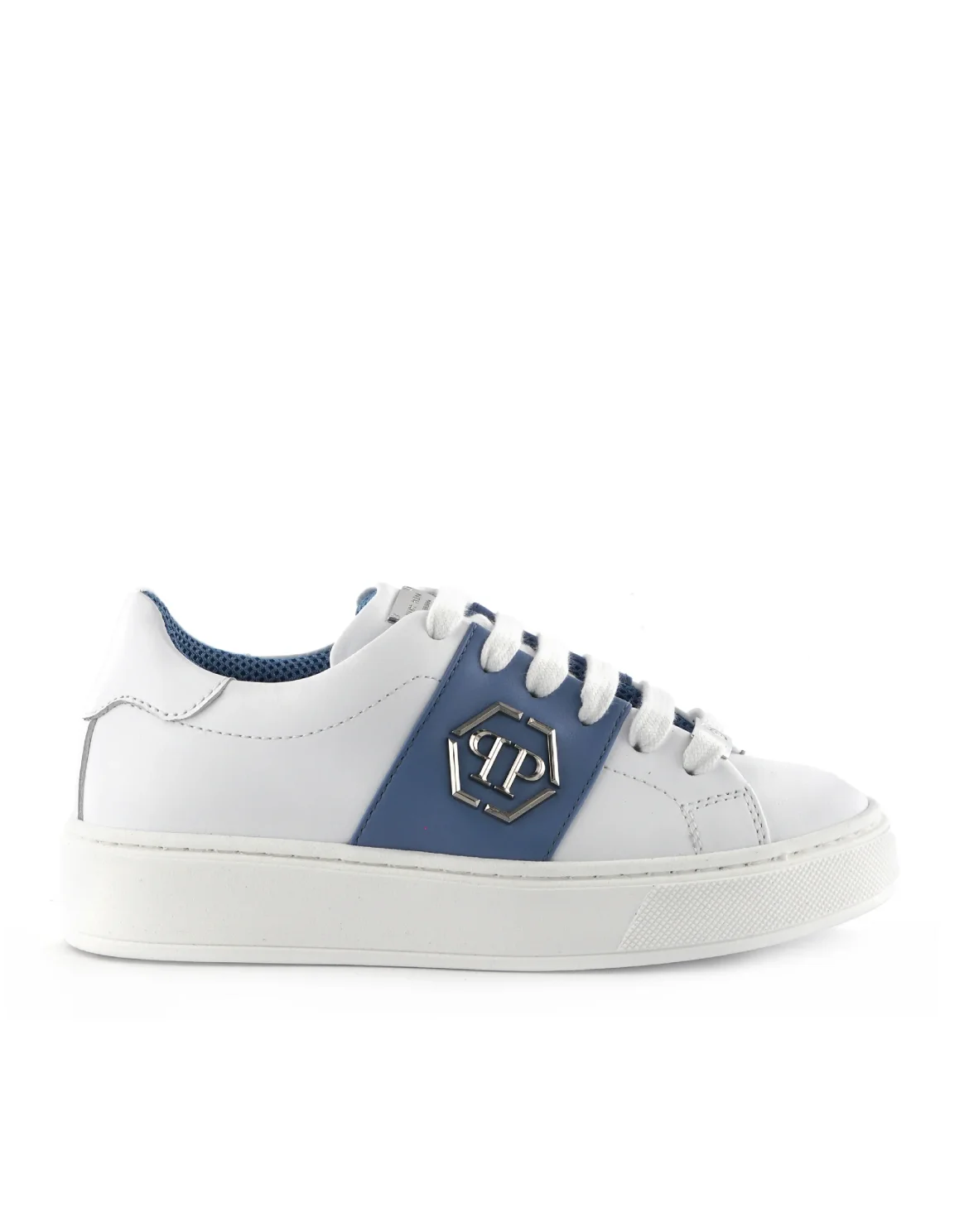 Leather Lo-Top Sneakers Hexagon, цвет: Белый