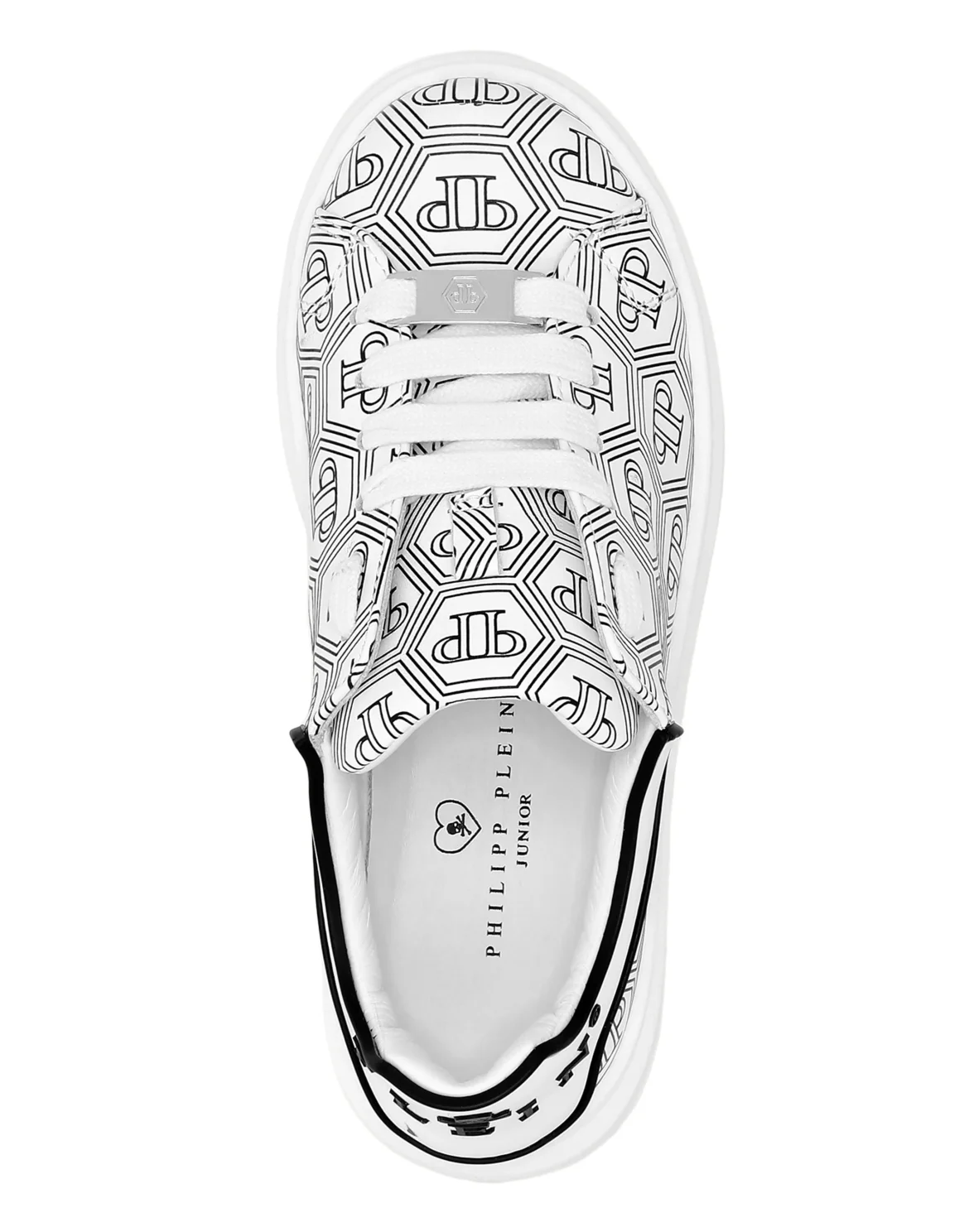 Leather Lo-Top Sneakers Monogram, цвет: Белый