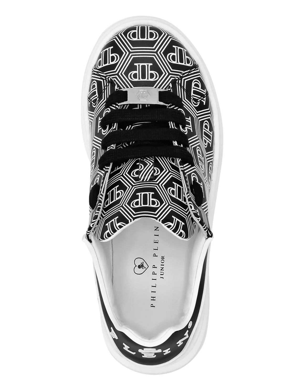 Leather Lo-Top Sneakers Monogram, цвет: Черный