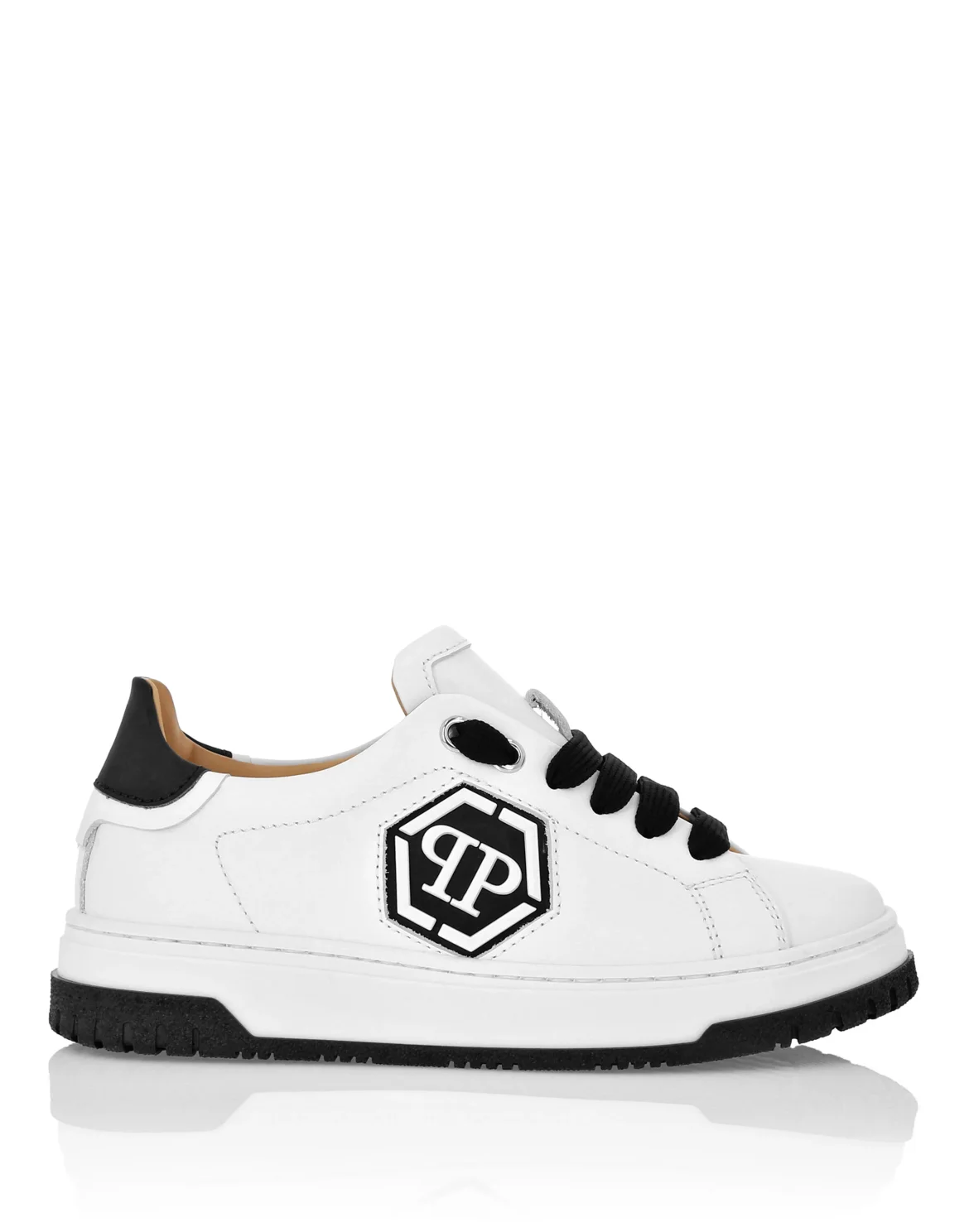 Leather Lo-Top Sneakers Hexagon, цвет: Белый