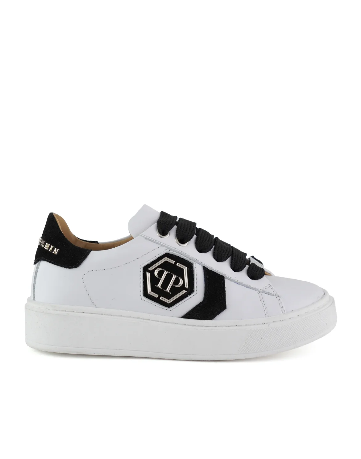 Leather Lo-Top Sneakers Hexagon, цвет: Белый