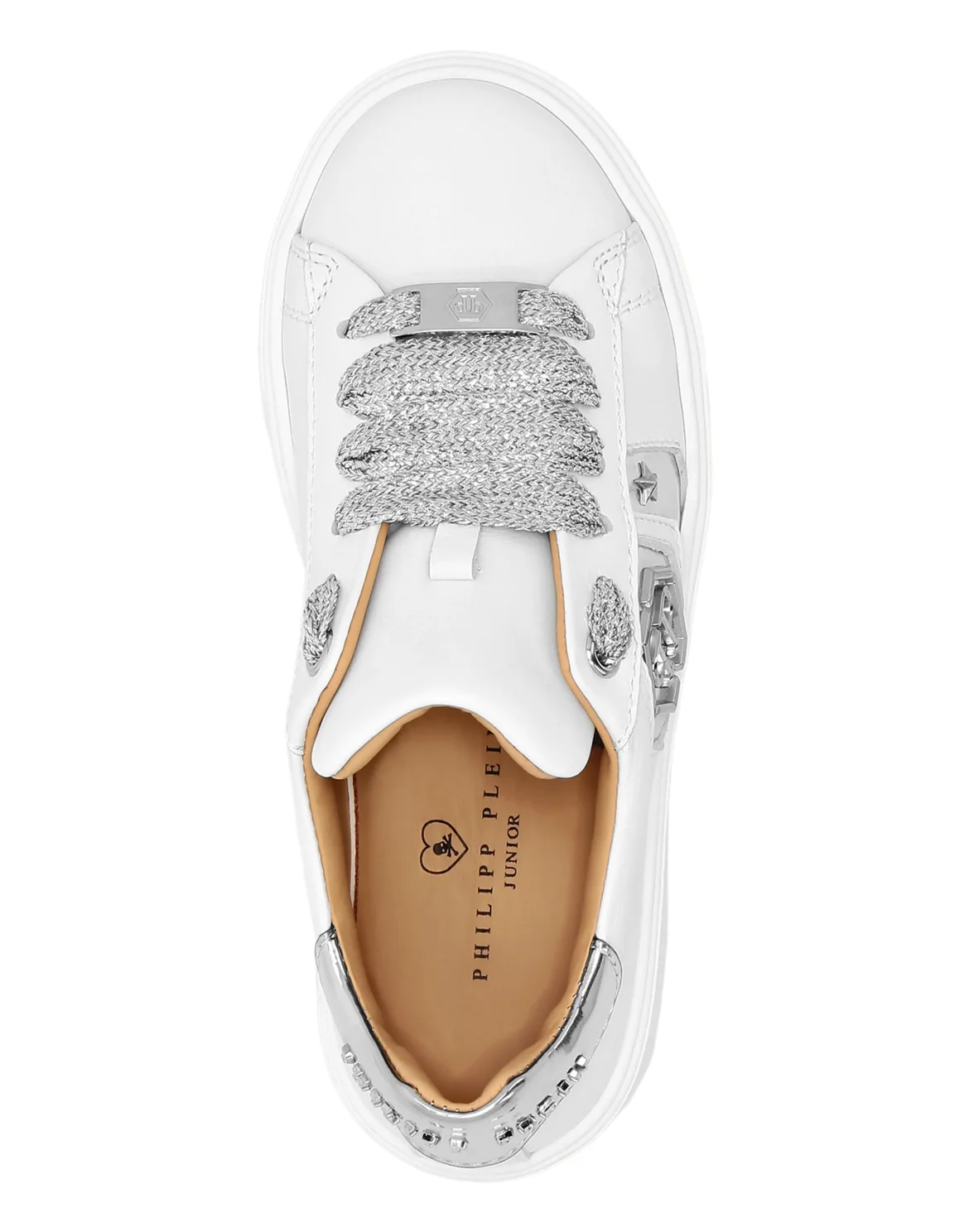 Leather Lo-Top Sneakers Hexagon, цвет: Белый