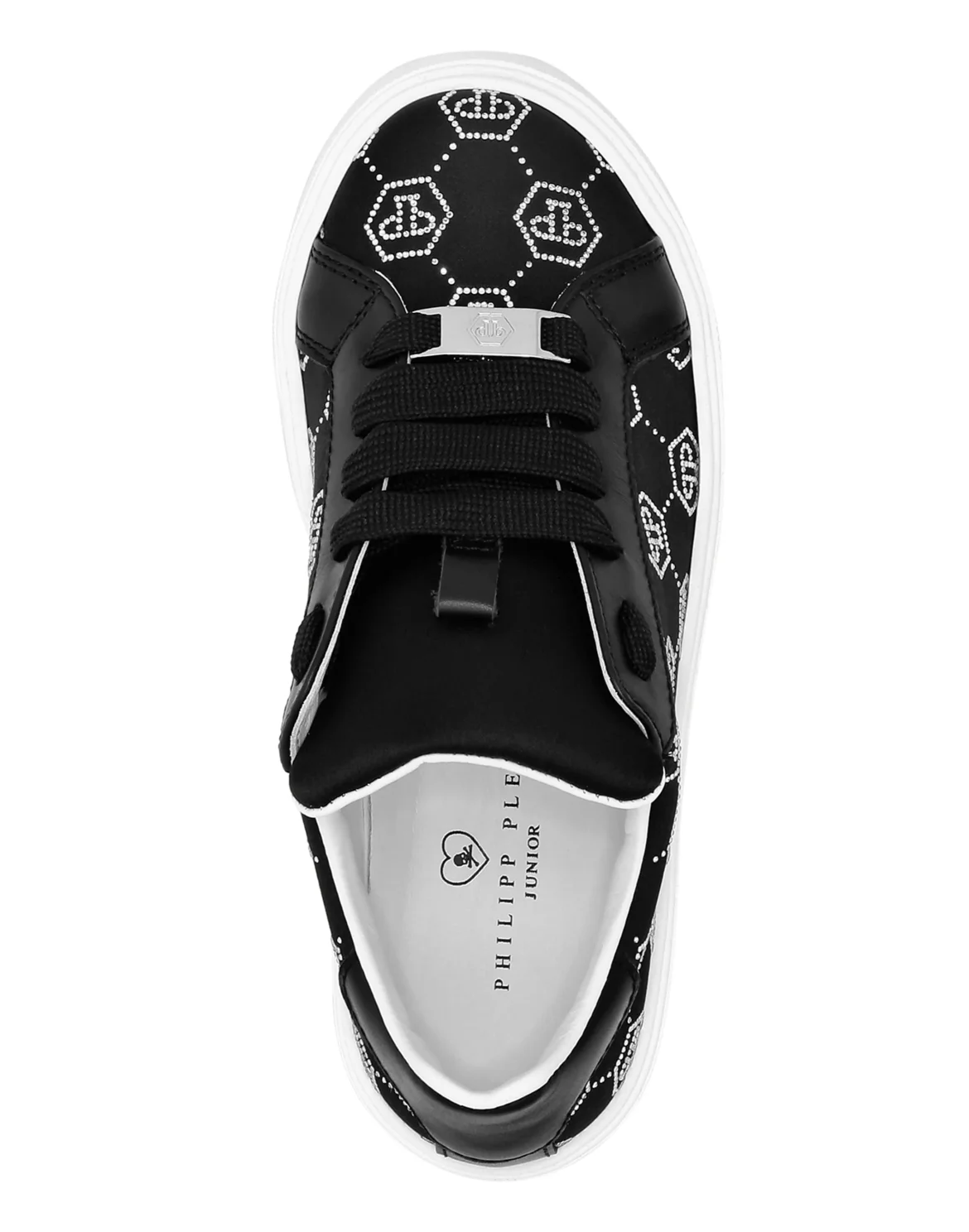 Satin Lo-Top Sneakers Monogram Strass, цвет: Черный