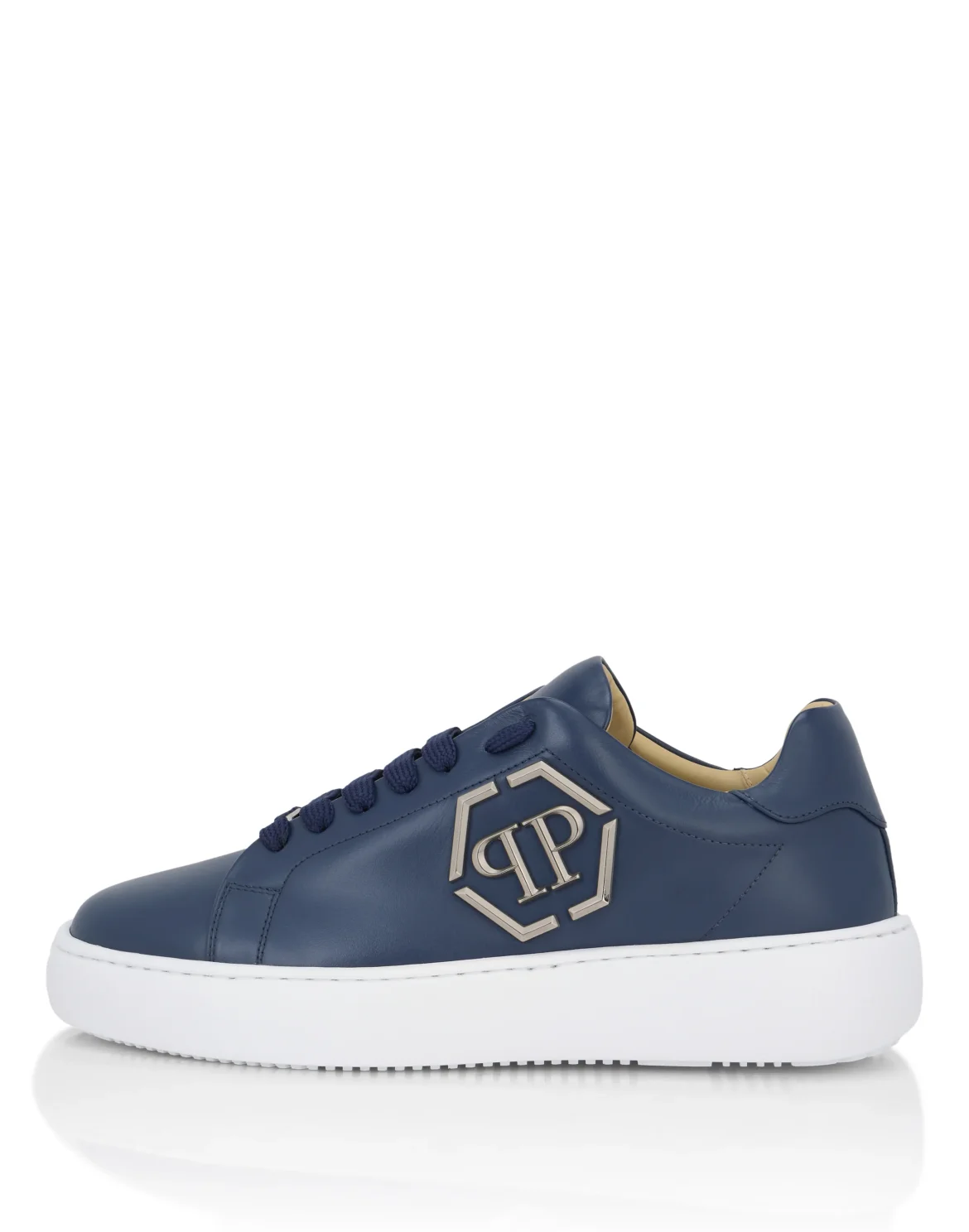Leather Lo-Top Sneakers Hexagon, цвет: Синий
