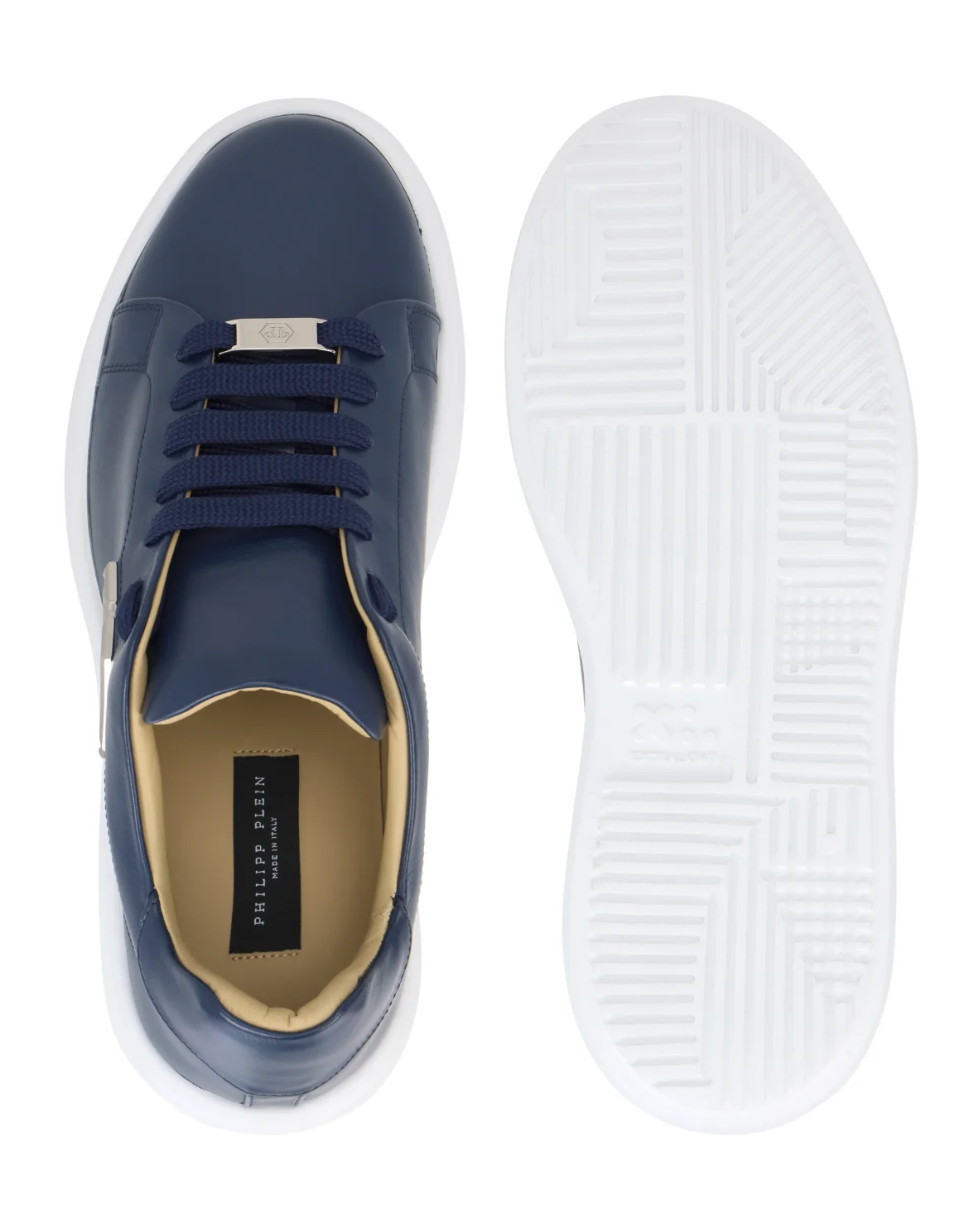 Leather Lo-Top Sneakers Hexagon, цвет: Синий