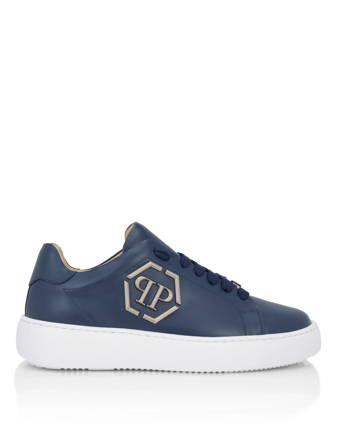 Leather Lo-Top Sneakers Hexagon, цвет: Синий