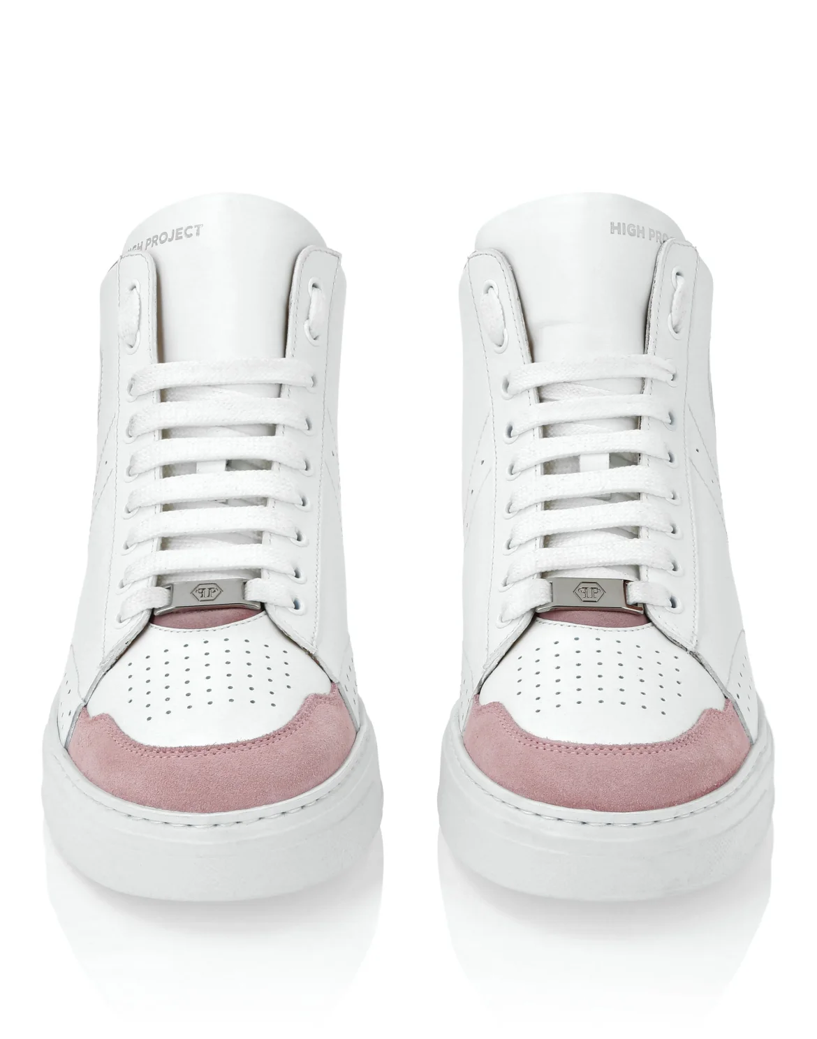 Leather Mid-Top Sneakers Hexagon, цвет: Розовый