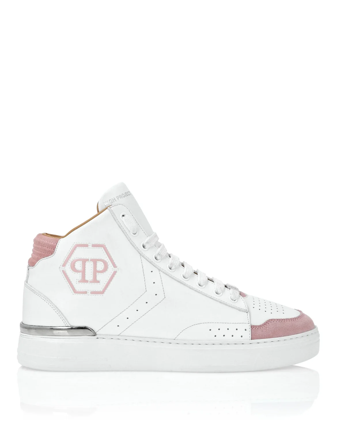 Leather Mid-Top Sneakers Hexagon, цвет: Розовый