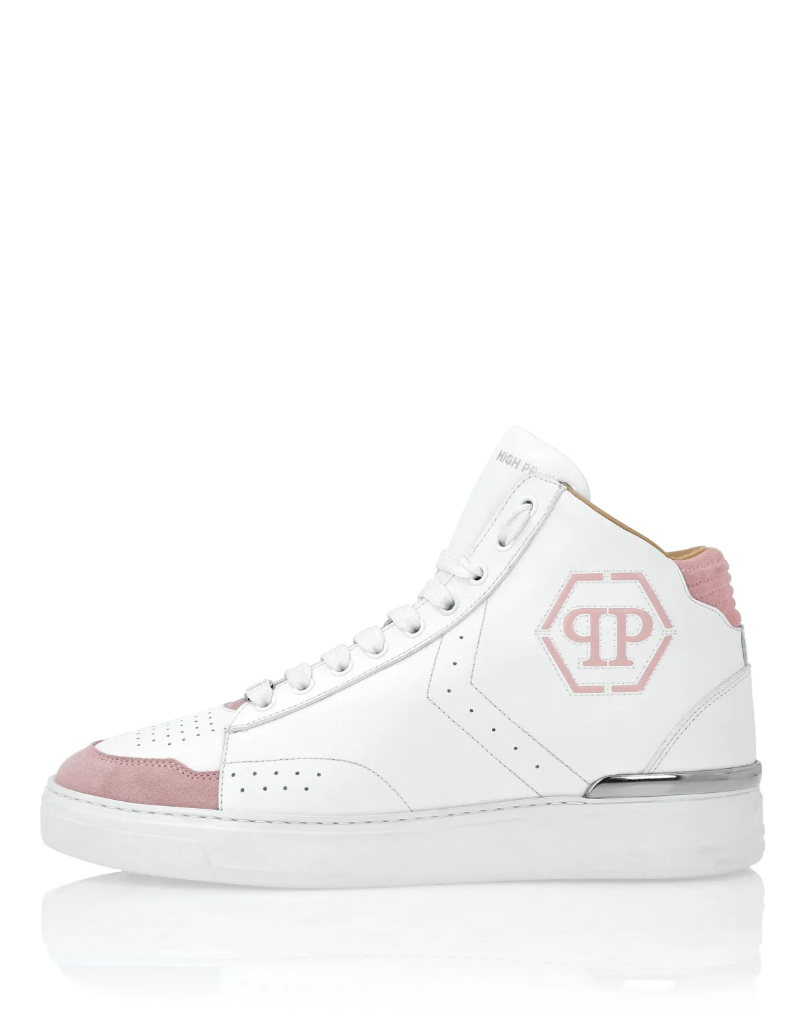 Leather Mid-Top Sneakers Hexagon, цвет: Розовый