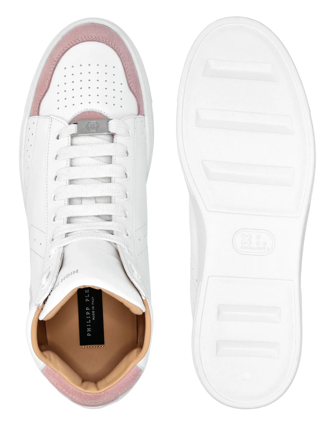 Leather Mid-Top Sneakers Hexagon, цвет: Розовый